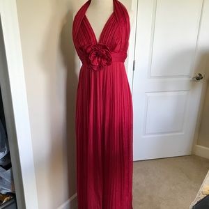 Exquisite red chiffon Moschino dress